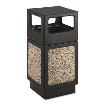 Safco® Canmeleon Side-open Receptacle, Square, Aggregate-polyethylene, 38 Gal, Black freeshipping - TVN Wholesale